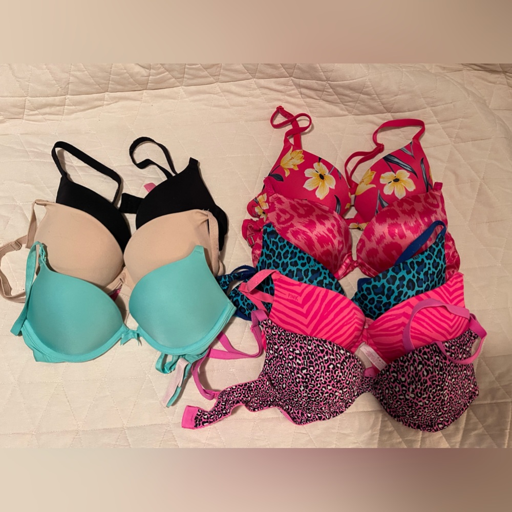 Victoria’s Secret PINK wear everywhere push-up bra lot.  32-A
